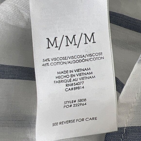 CABI Cruise Button Up Tunic Blouse White/Blue Sz M #5808 NWOT - Picture 5 of 5